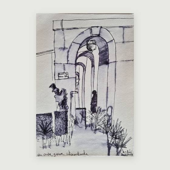 Caminhando II, desenho, 2022
