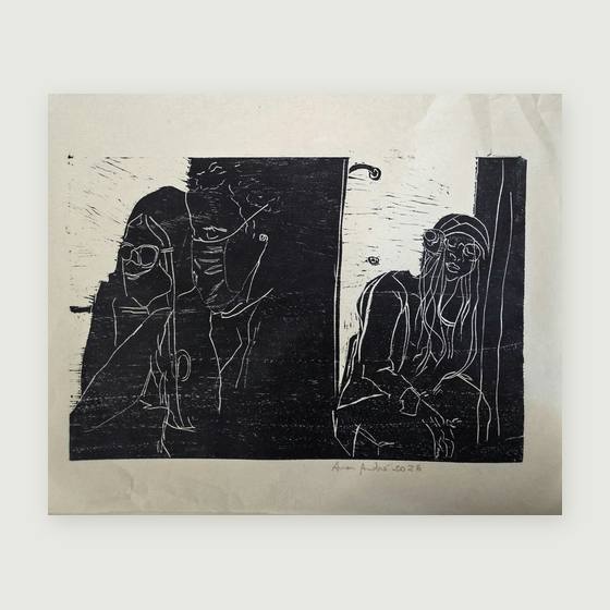 Exauridos, xilogravura, 2024